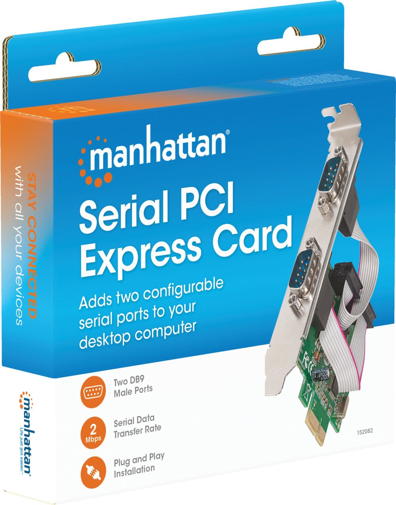 Scheda PCI Express Seriale 2 Porte DB9 M - 15