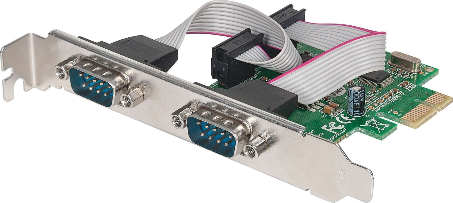 Scheda PCI Express Seriale 2 Porte DB9 M - 8
