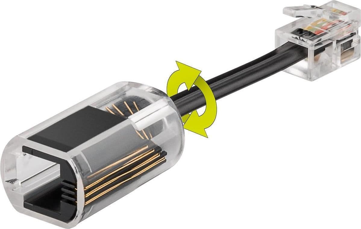 Plug Telefonico RJ10 Antiattorcigliamento per Cornetta con Cavo 30mm - 11