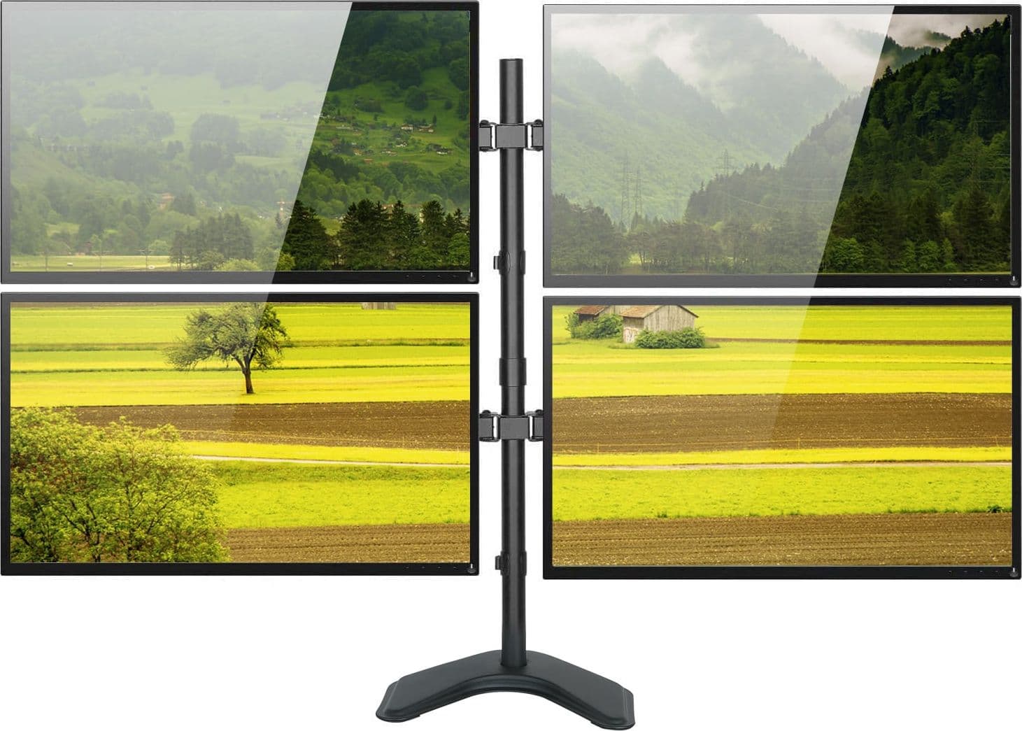 Supporto da Scrivania per 4 Monitor 13-27'' con base - 16