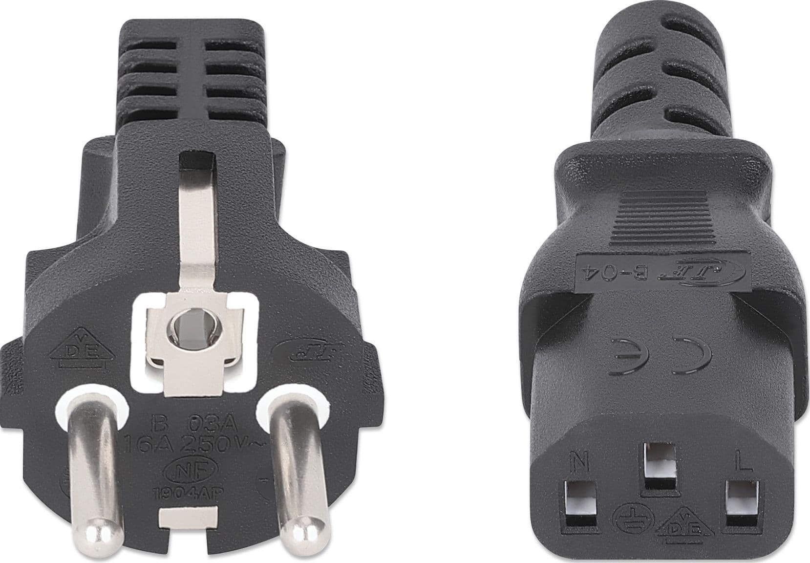 Cavo alimentazione C13 F a Schuko 1m Nero - 18