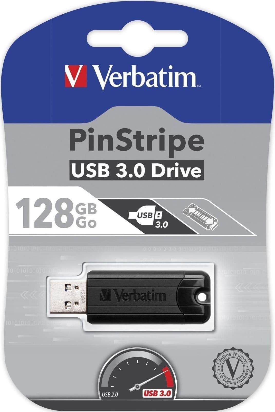 Memoria USB 3.0 PinStripe da 128Gb Colore Nero - 9