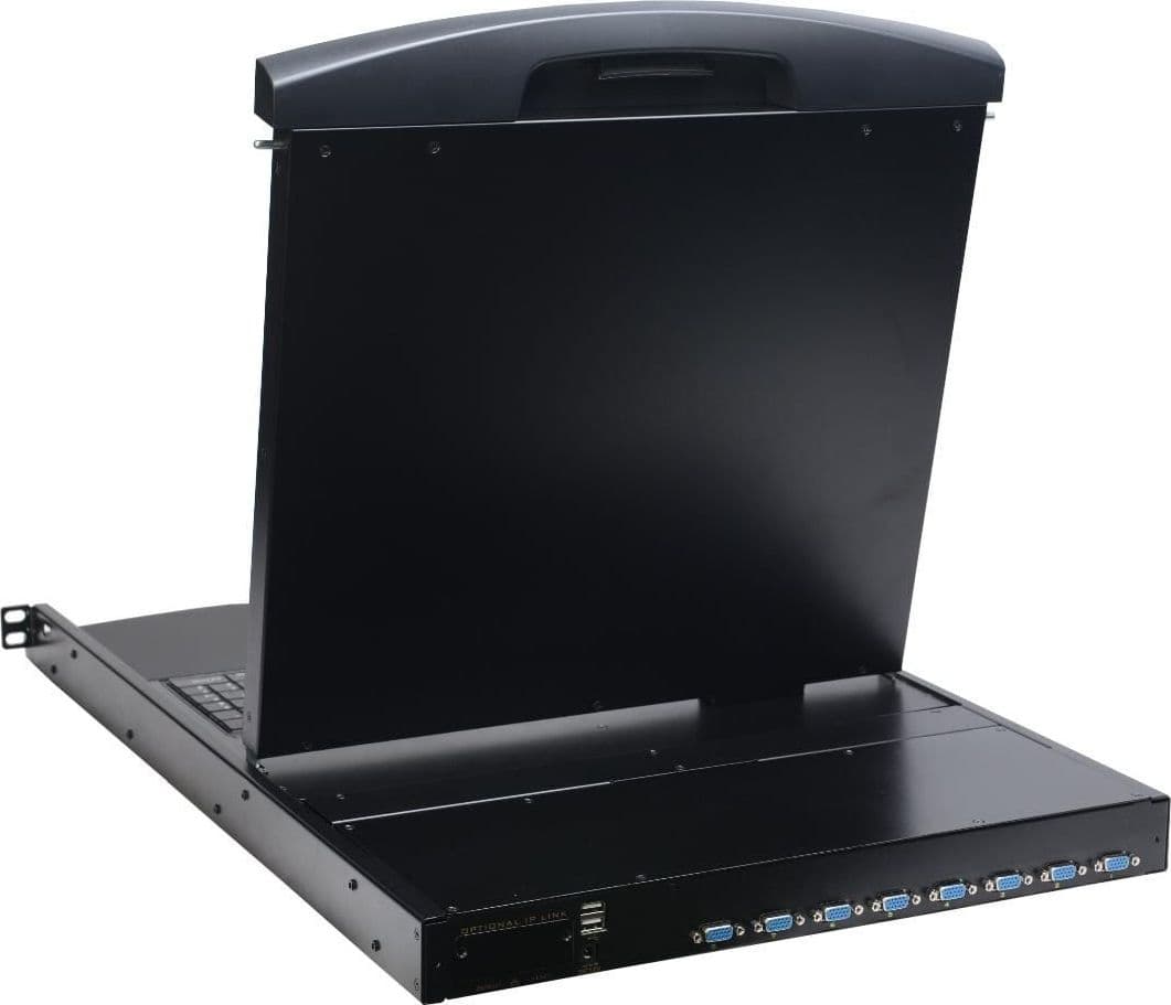 Console KVM Switch 8 Porte USB/PS2 con LCD 19'' da Rack 19'' Dual Rail - 10
