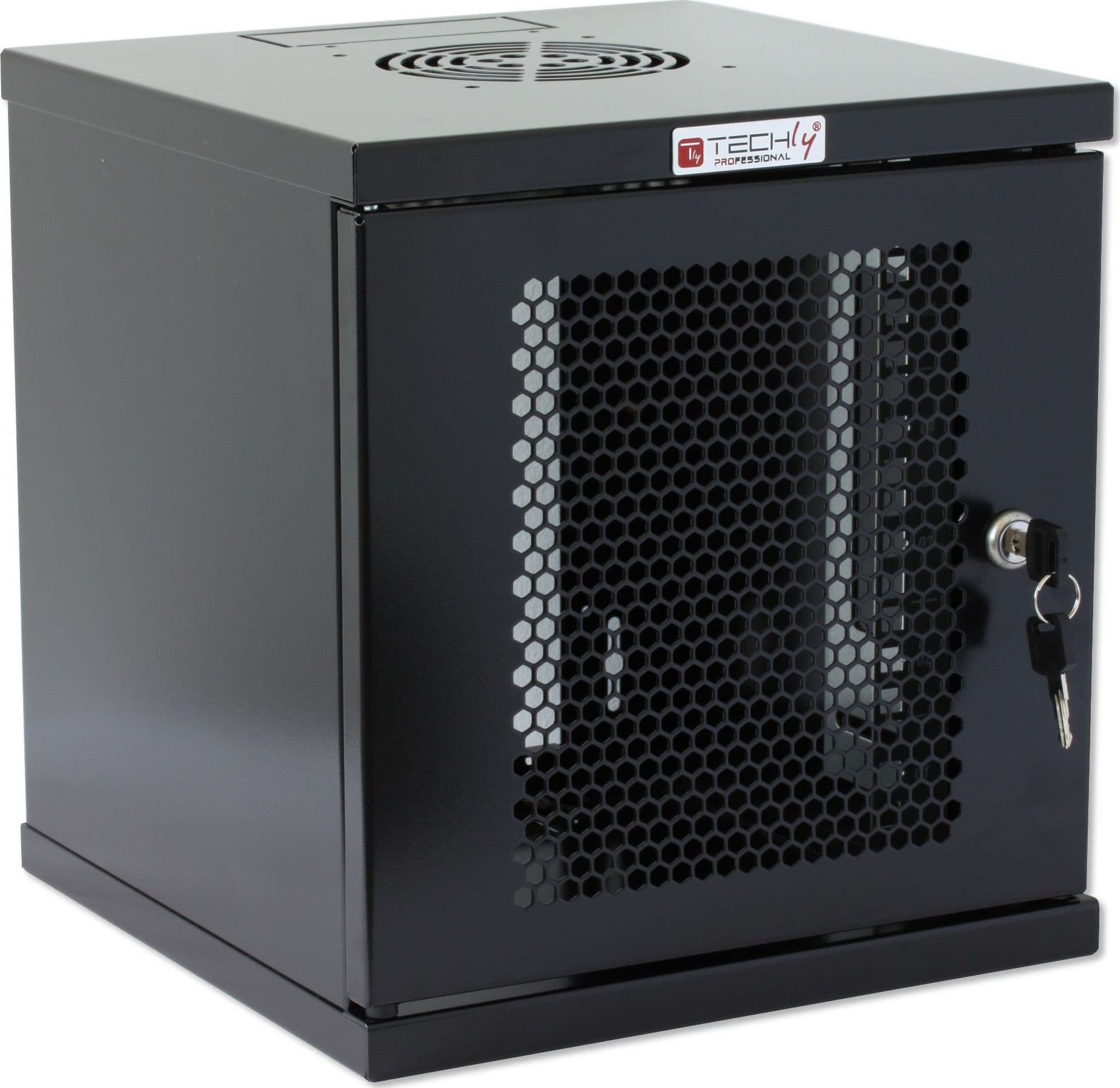 Armadio Rack 10'' a muro 6 unit&agrave Porta Grigliata Nero - 7