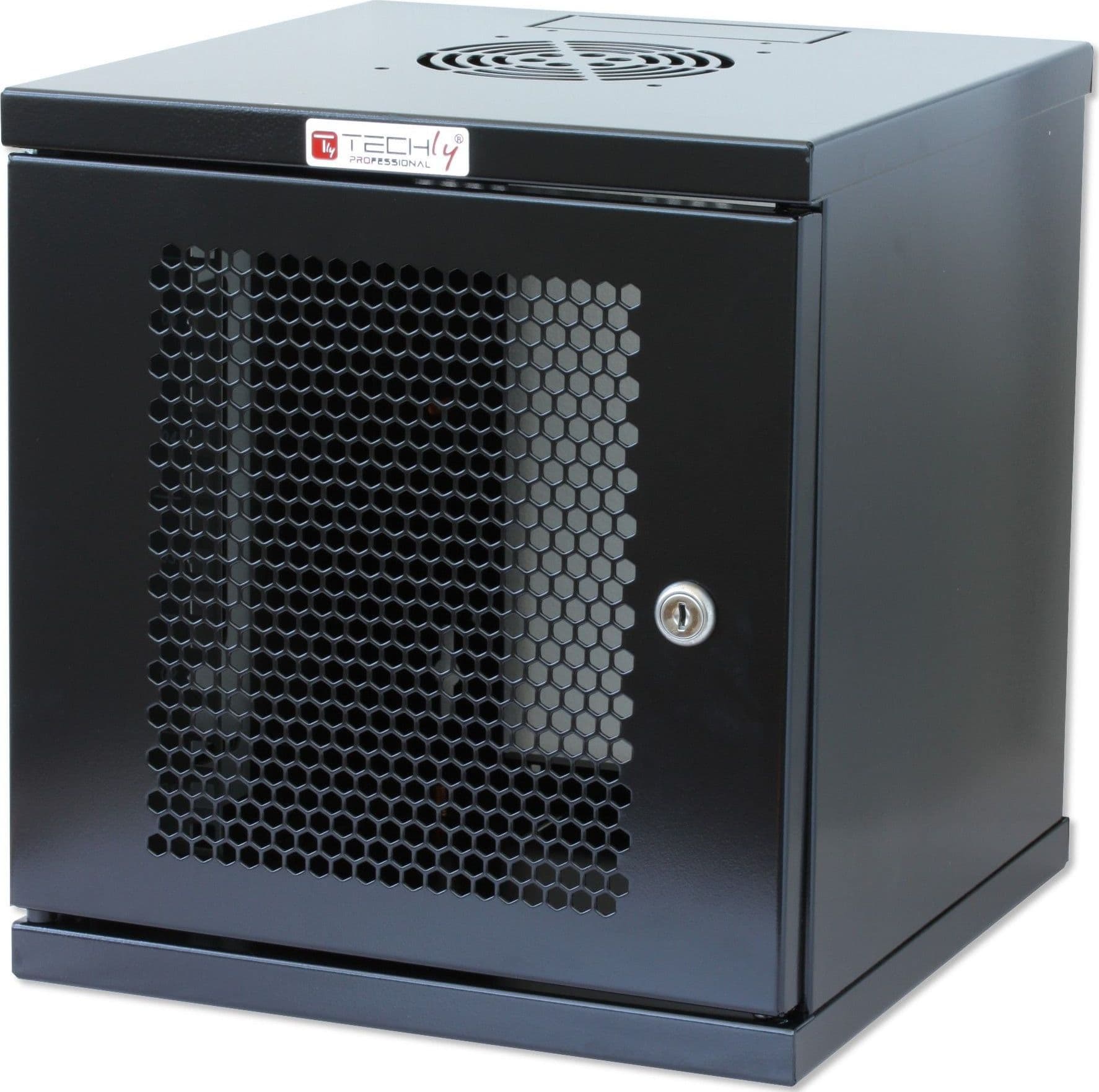 Armadio Rack 10'' a muro 6 unit&agrave Porta Grigliata Nero - 9