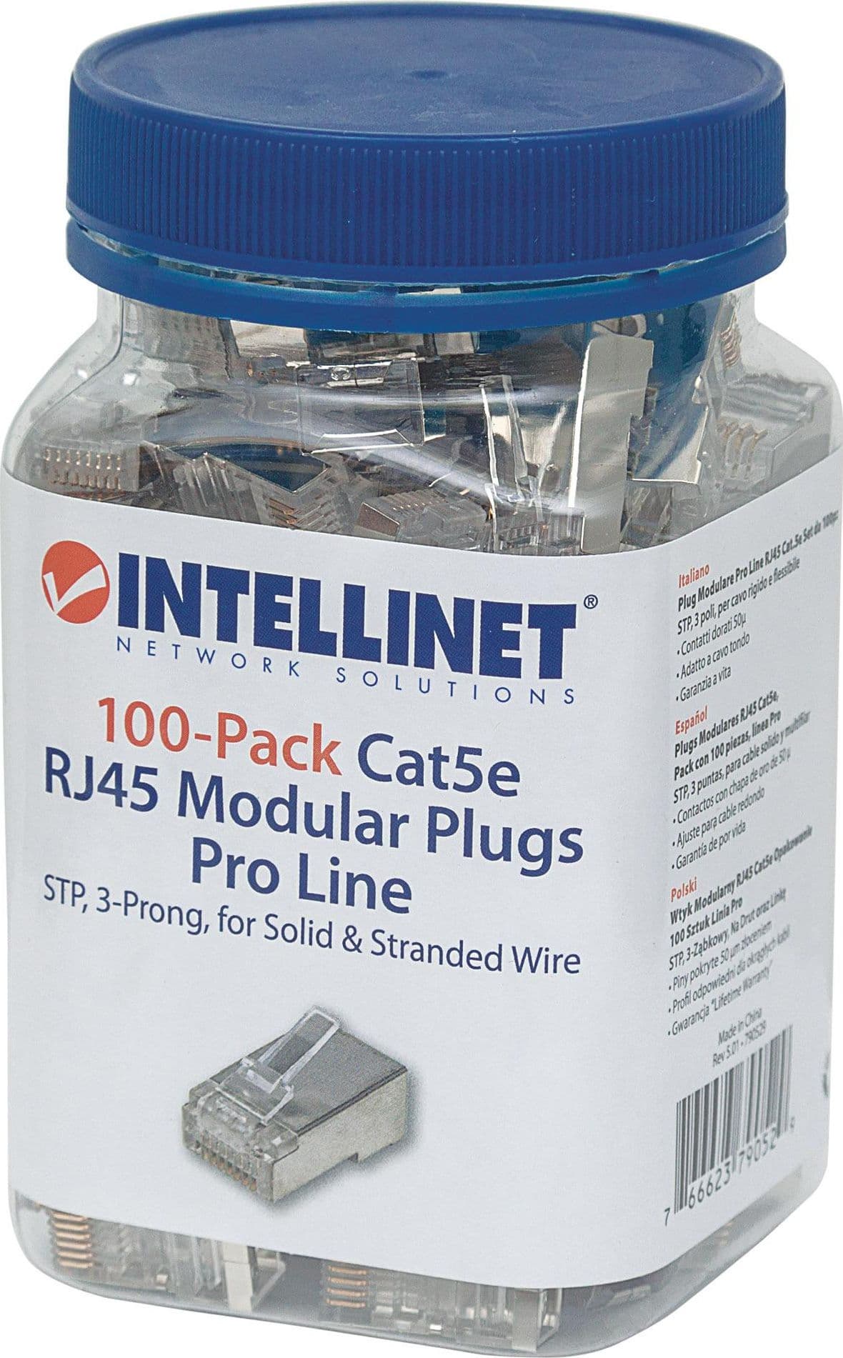 Confezione 100 Plug Modulari Pro Line RJ45 Cat.5e STP - 2