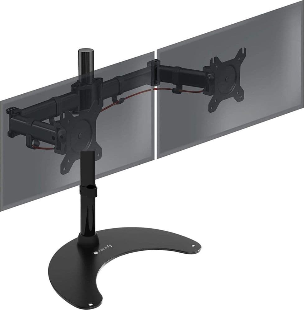 Supporto da scrivania per 2 Monitor 13-27'' con base h.400m - 9