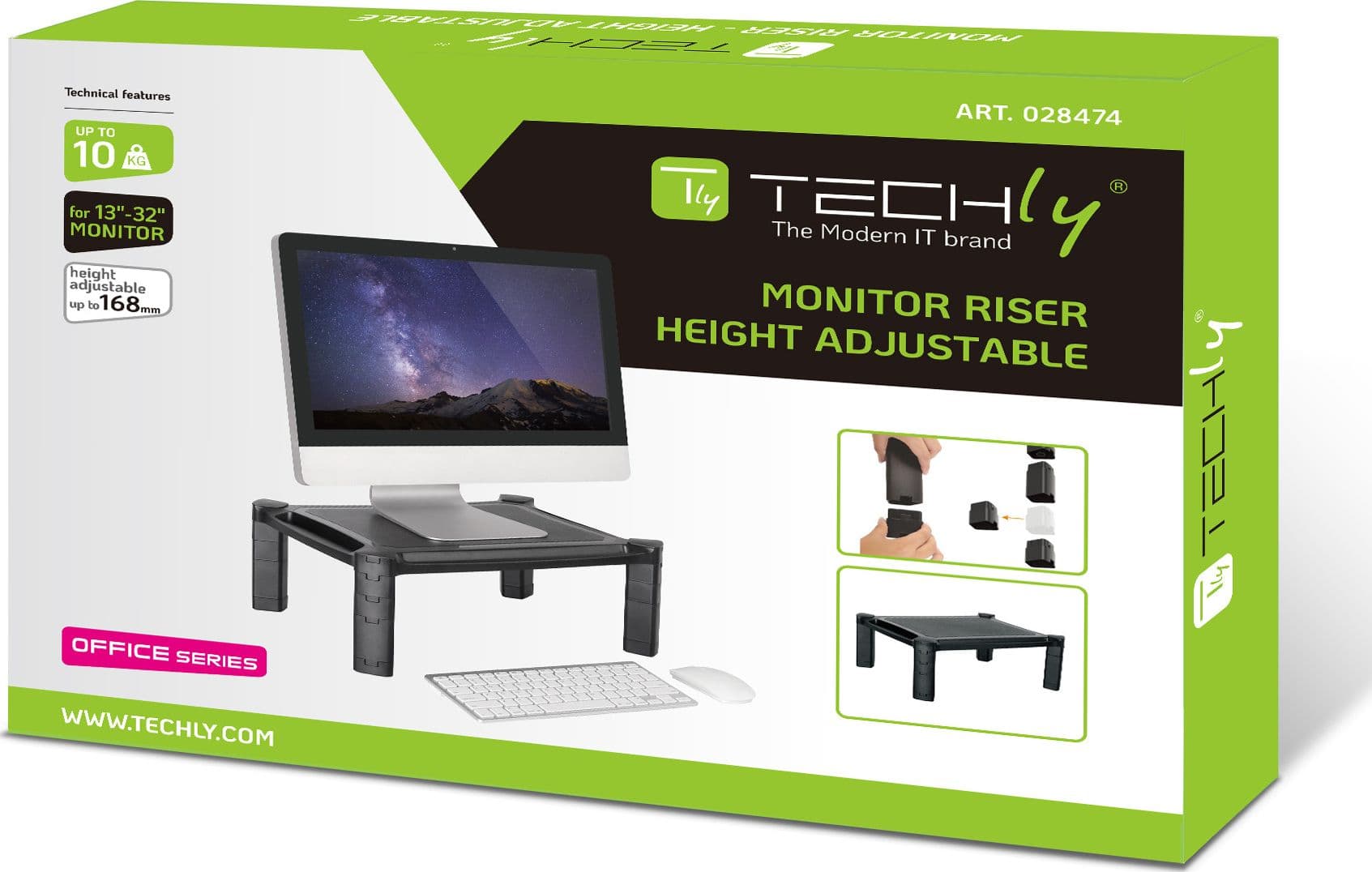 Supporto da Scrivania Monitor Notebook Laptop con Altezza Regolabile - 16