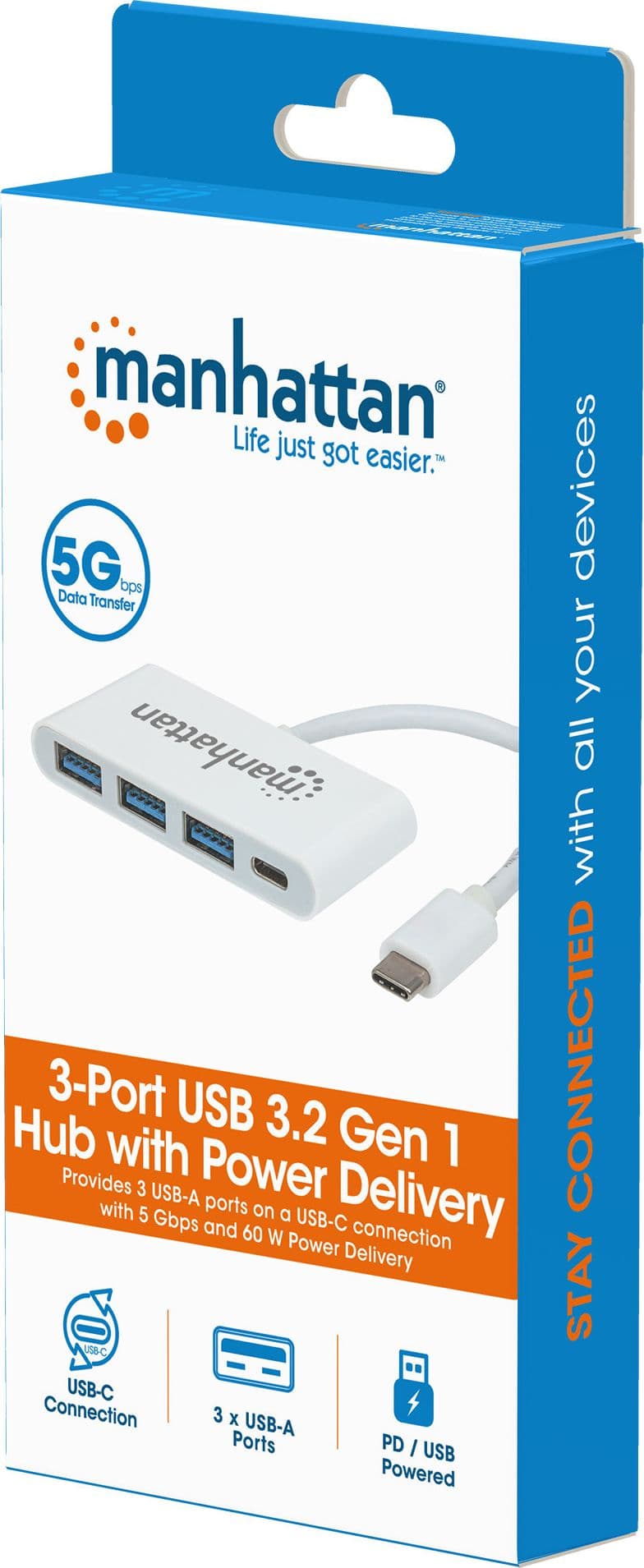 Hub USB 3.2 Gen 1 USB-C&trade con 3 Porte USB tipo A e Alimentazione - 6