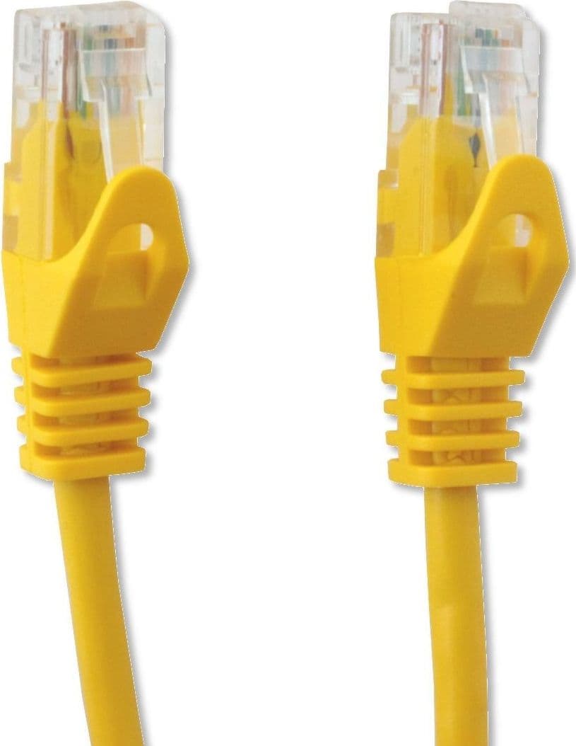 Cavo di Rete Patch in Rame Cat.6 Giallo UTP 5m - 10