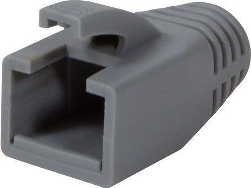Copriconnettore per Plug RJ45 Cat.6 8mm Grigio - 5