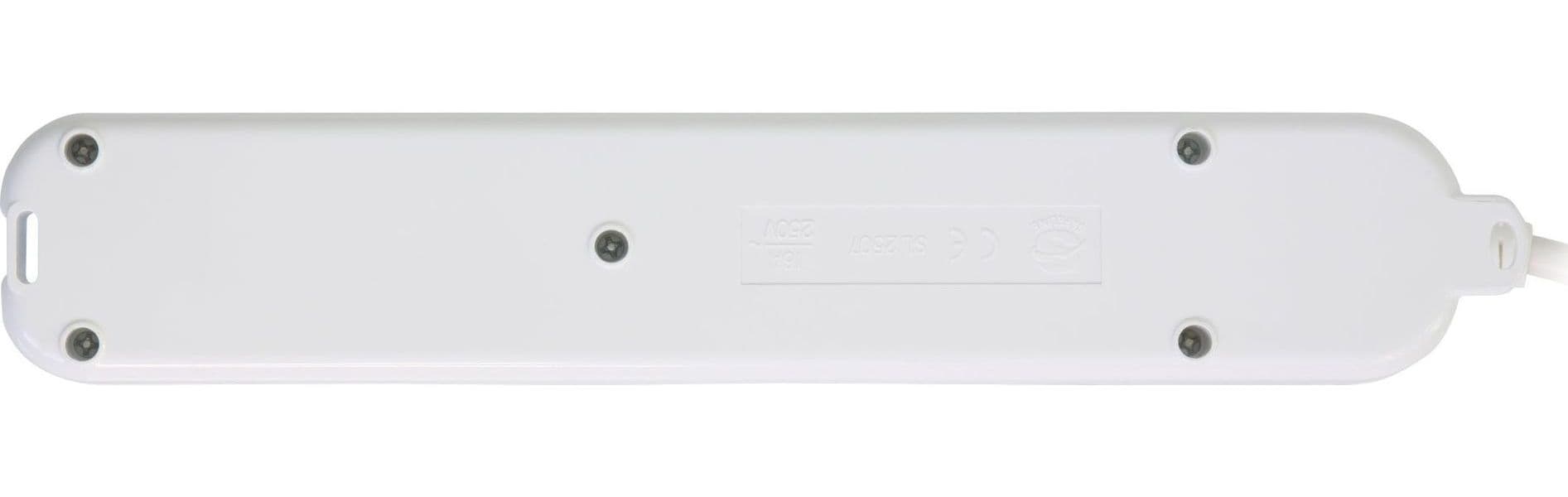 Multipresa 6 Posti Italiana Bipasso con 2 Prese USB Bianca - 12