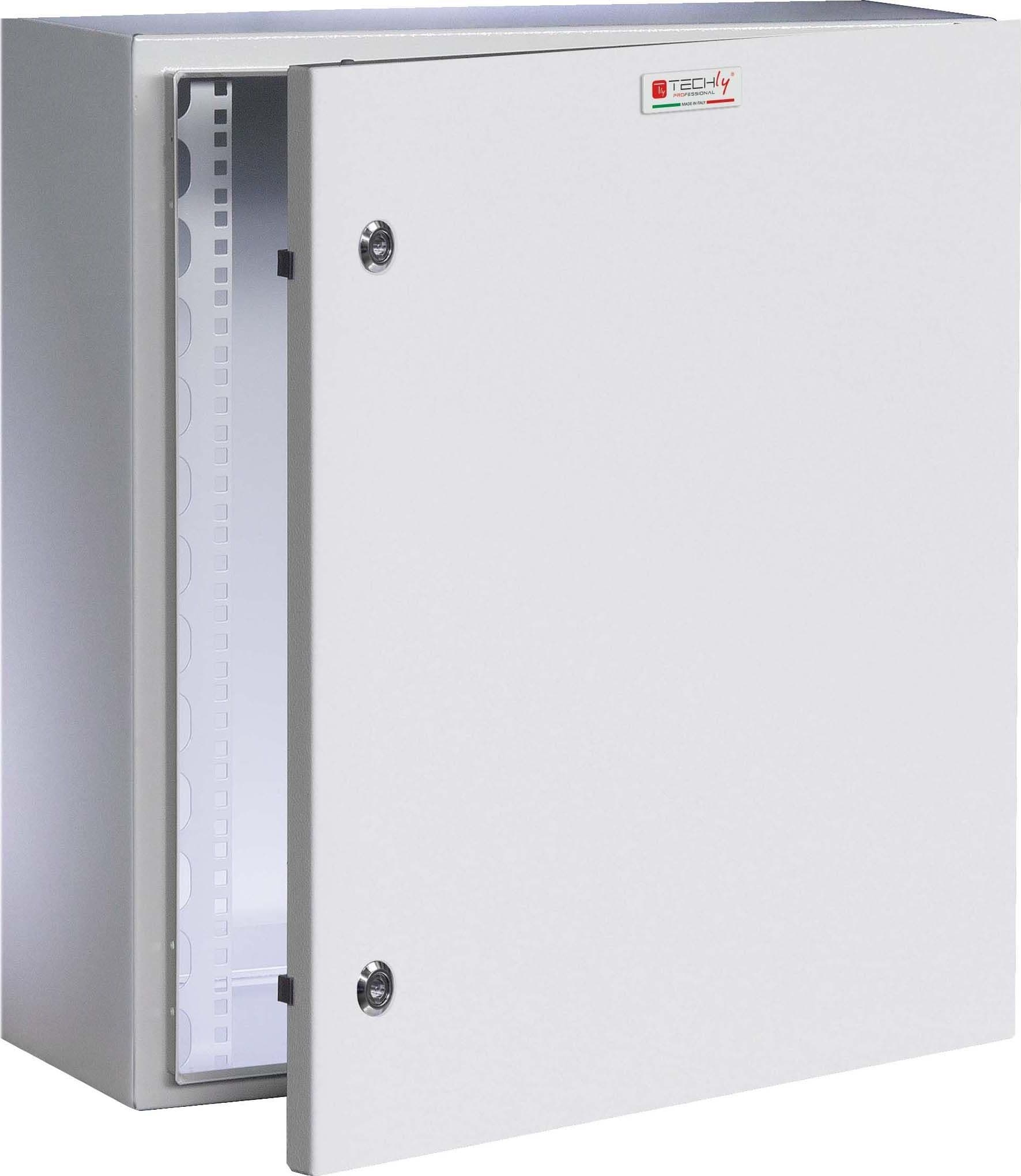 Armadio Rack 19'' a muro 13U grigio IP65 porta cieca prof. 200mm - 2