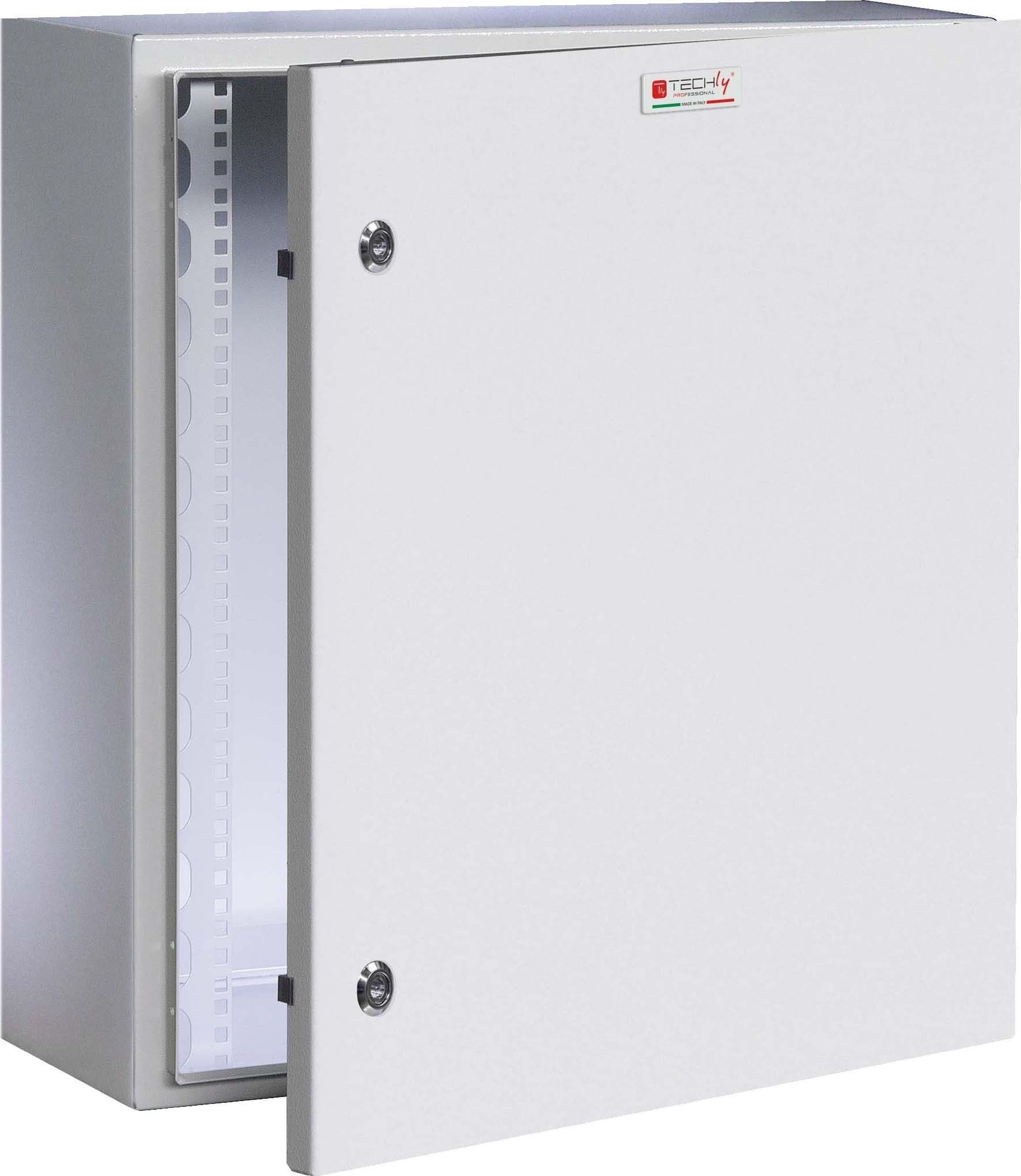 Armadio Rack 19'' a muro 13U grigio IP65 porta cieca prof. 200mm - 7