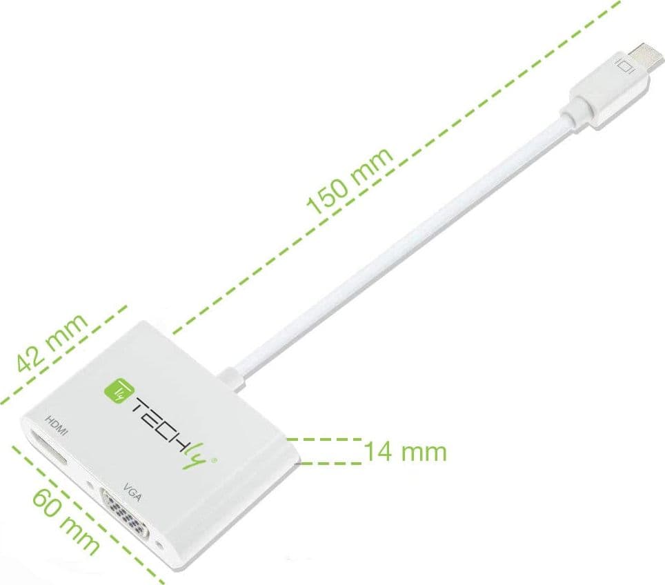 Adattatore Mini DisplayPort ad HDMI/VGA - 4