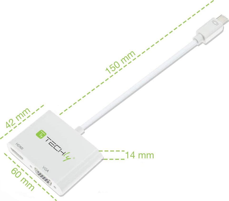 Adattatore Mini DisplayPort ad HDMI/VGA - 8