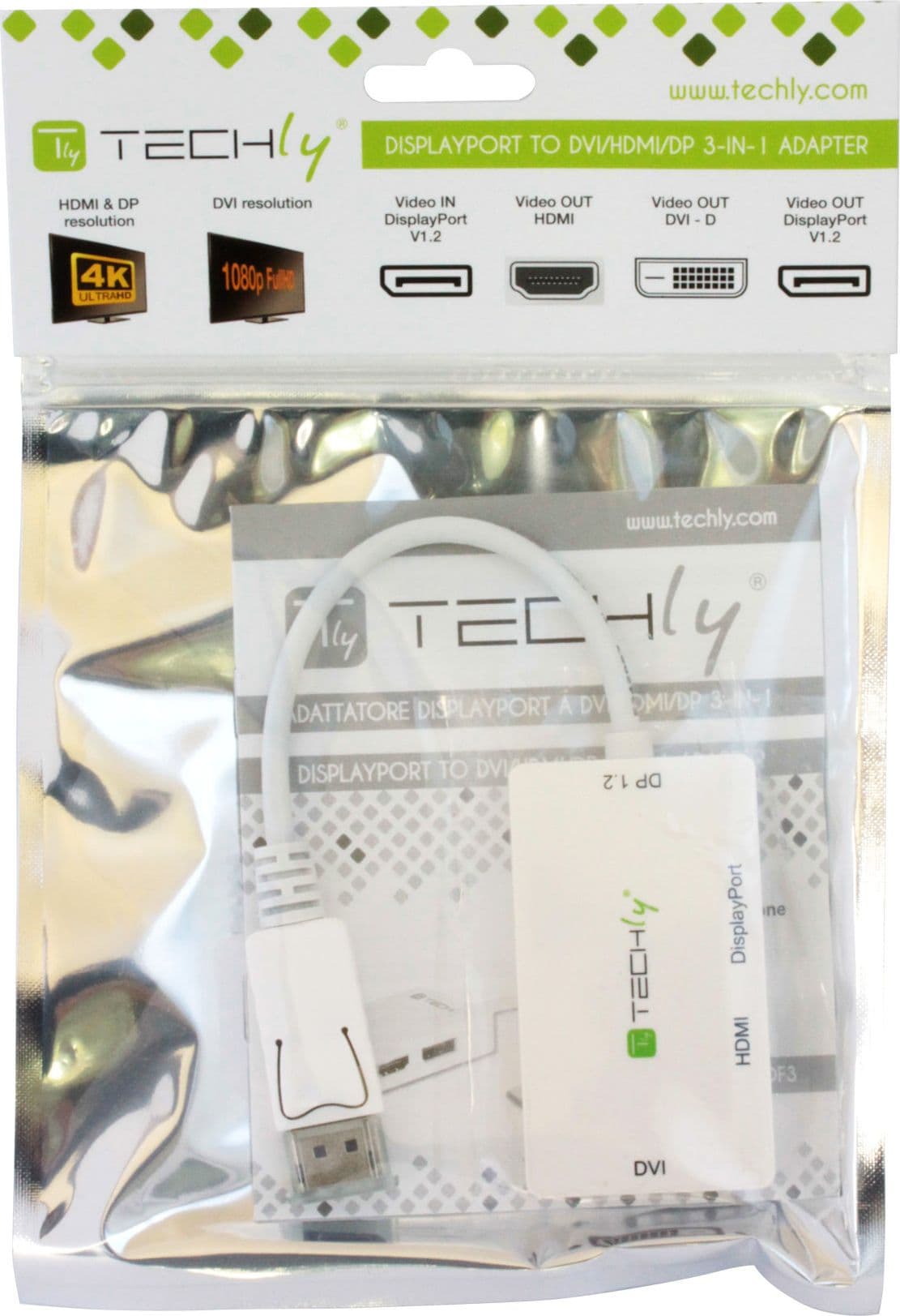 Adattatore DisplayPort a DVI/HDMI/DP 3-in-1 - 5