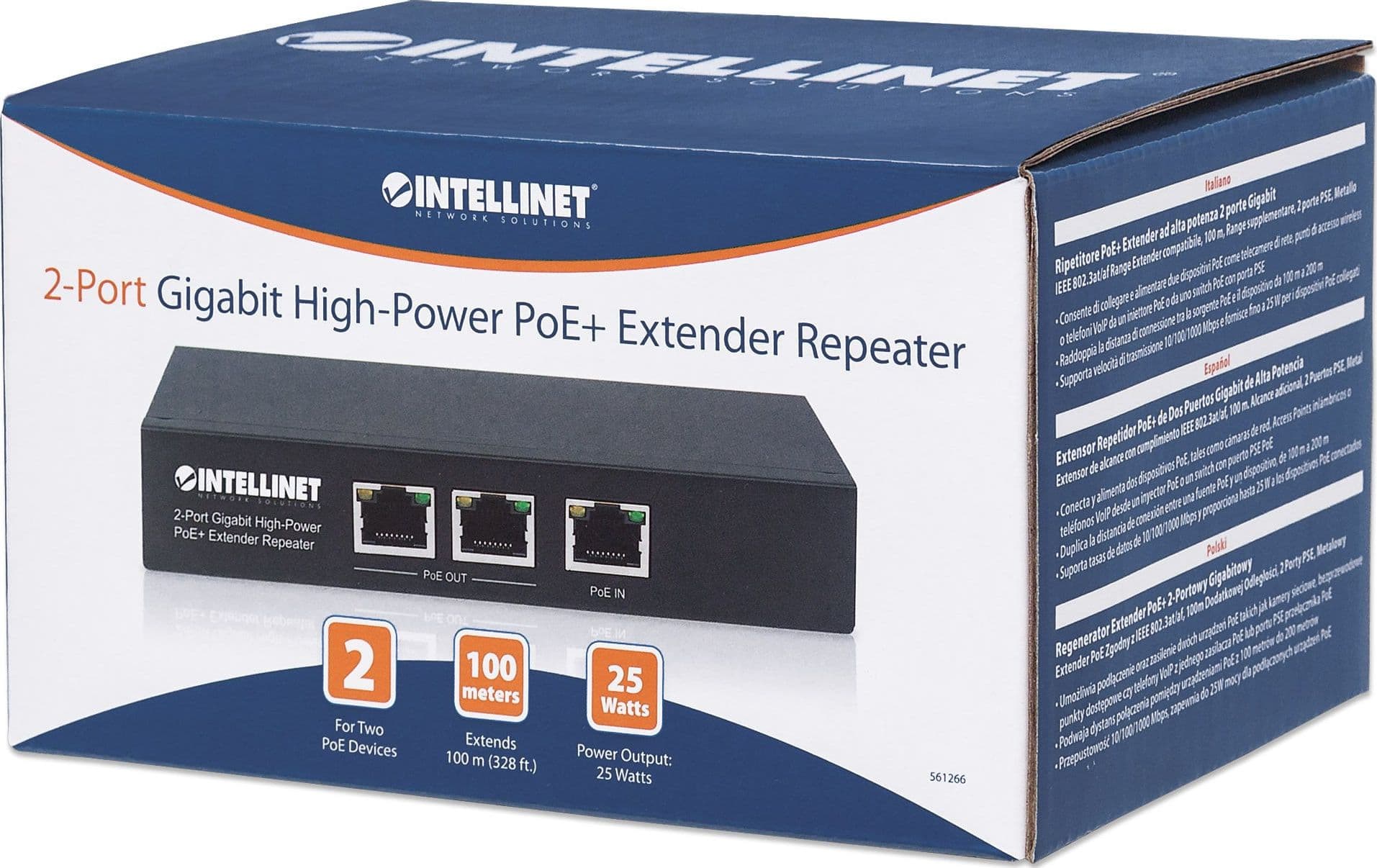 Ripetitore PoE+ Extender ad alta potenza 2 porte Gigabit - 9