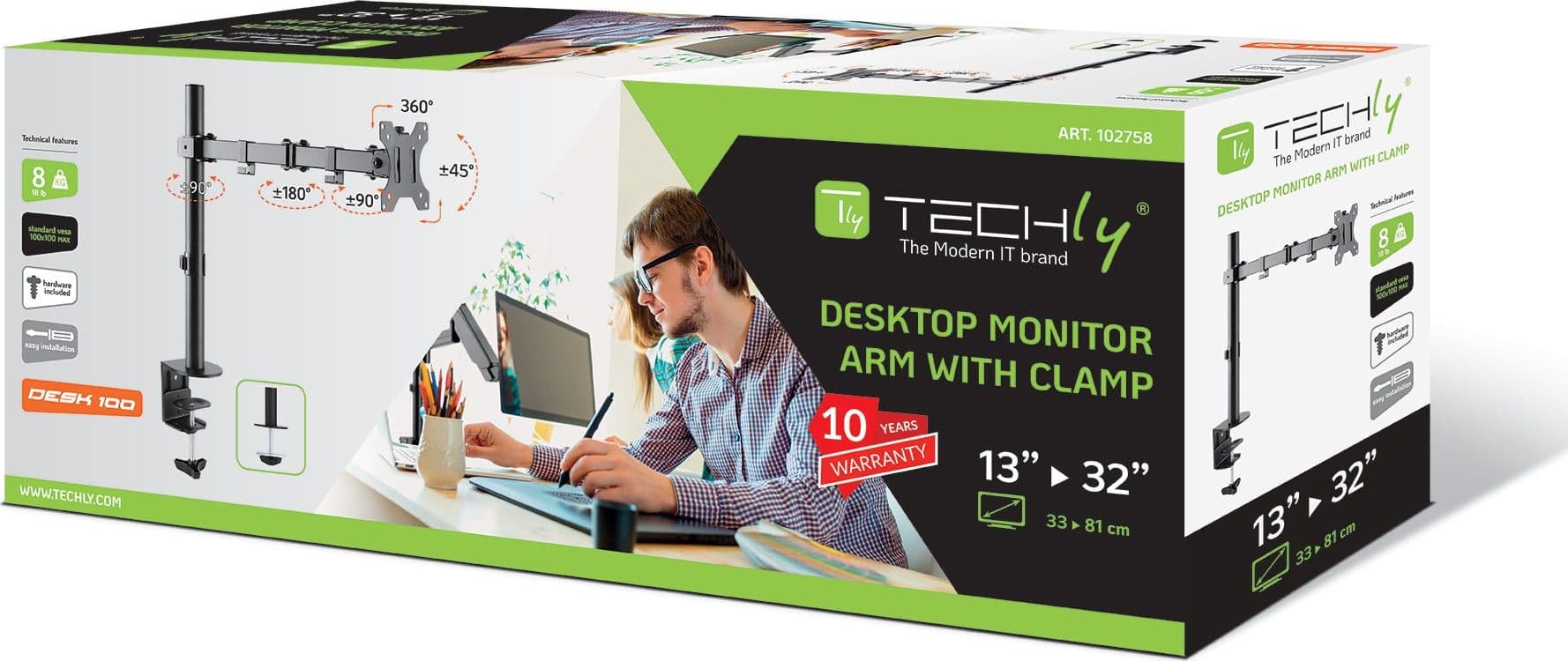 Supporto da scrivania per Monitor 13-32'' - 10