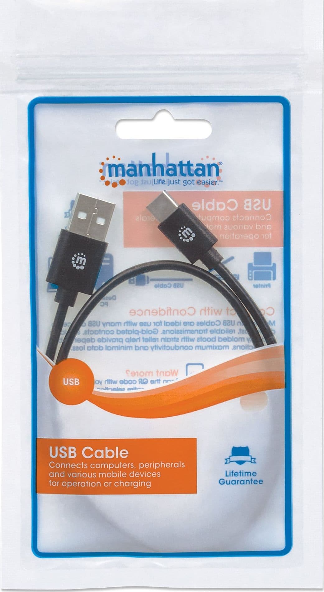 Cavo HiSpeed USB A Maschio / USB-C Maschio 0,5m Nero - 24