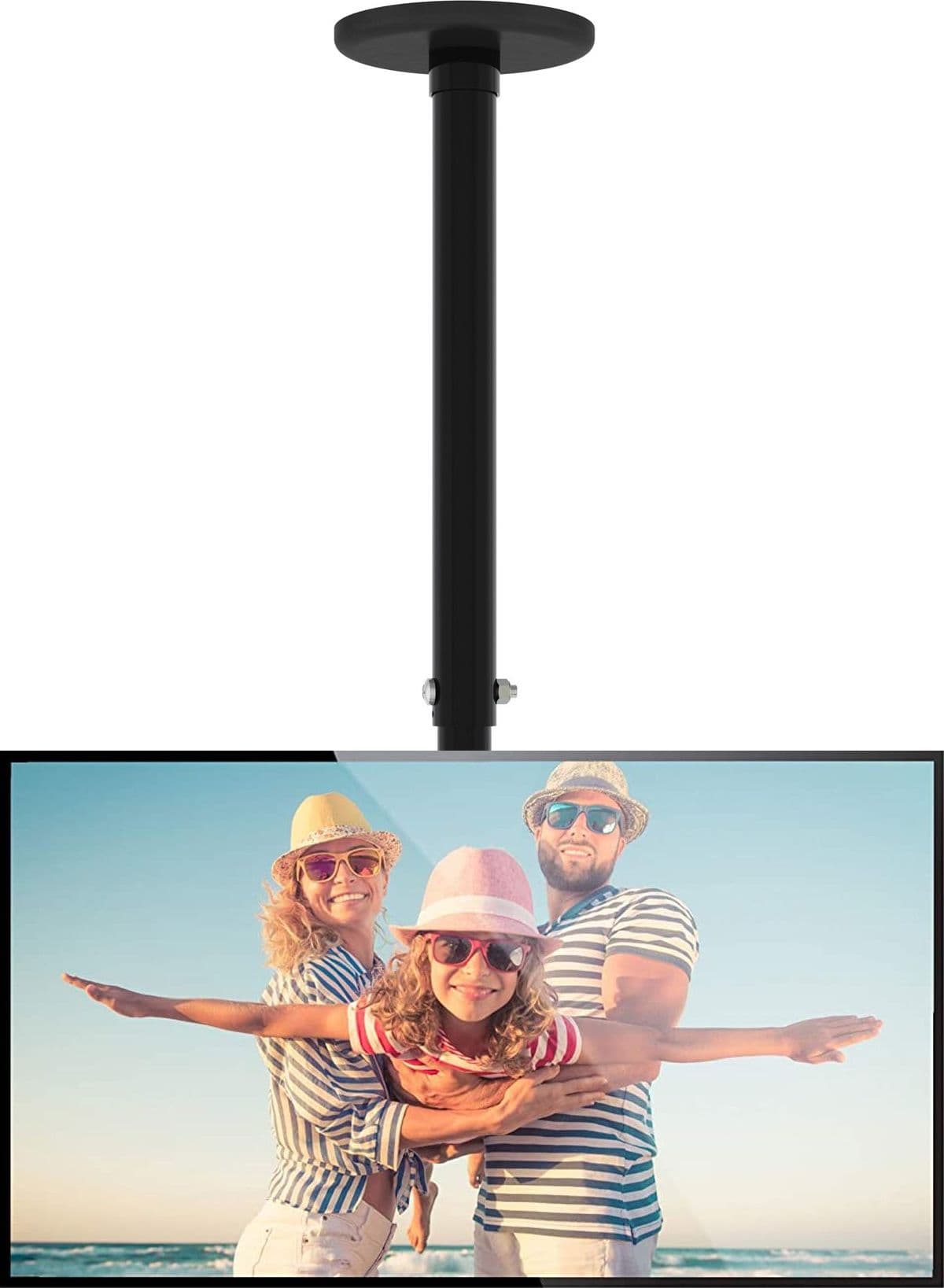 Staffa telescopica per installazione TV LED/LCD a soffitto - 10