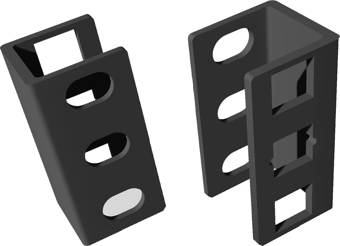 Coppia di Adattatori di Profondit&agrave Guide per Rack 1U - 3