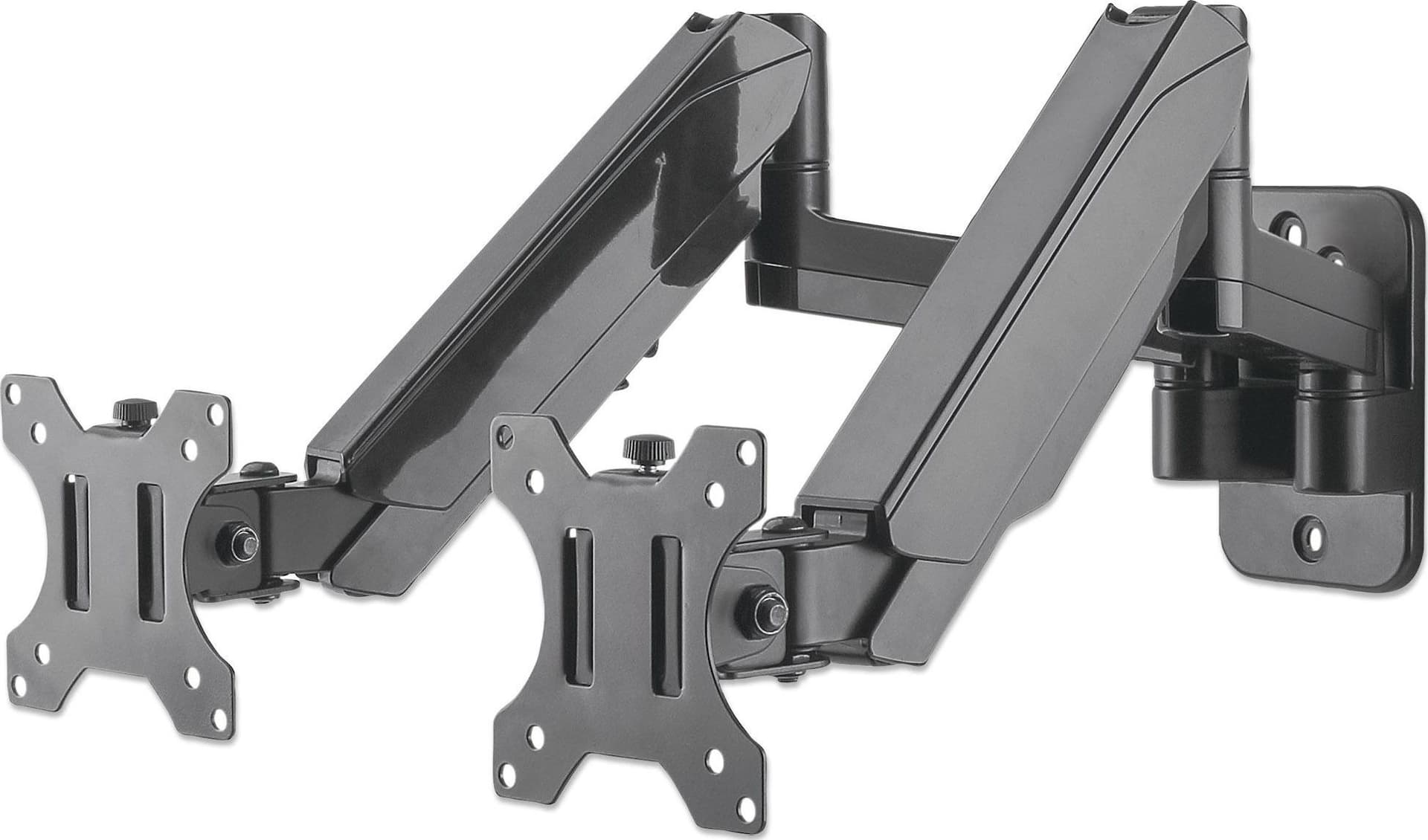Staffa a Muro con Molla a Gas per due Monitor 17-32'' - 10