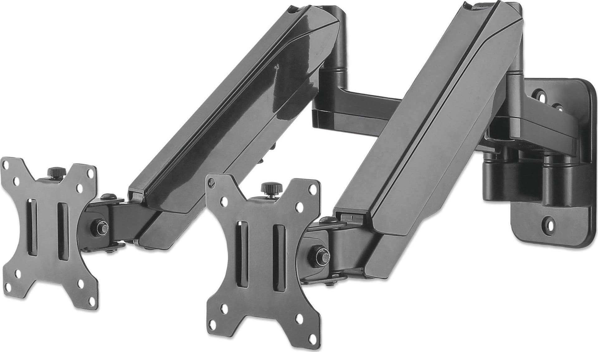 Staffa a Muro con Molla a Gas per due Monitor 17-32'' - 11