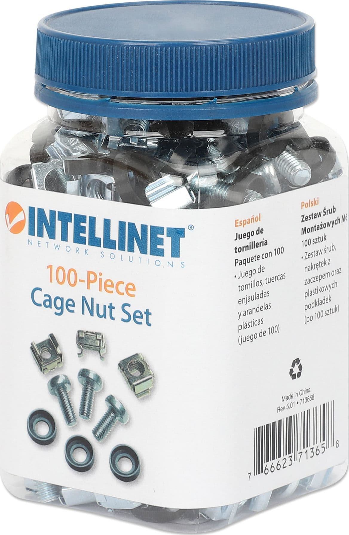 Kit Set 100 Viti, 100 Dadi e 100 Rondelle per Montaggio Rack Silver - 12