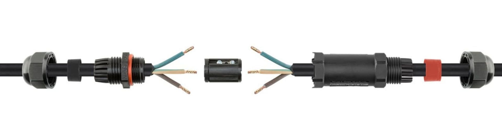 Connettore Elettrico Impermeabile per Cavo IP68 da Esterno Lunghezza 7.5 cm - 11