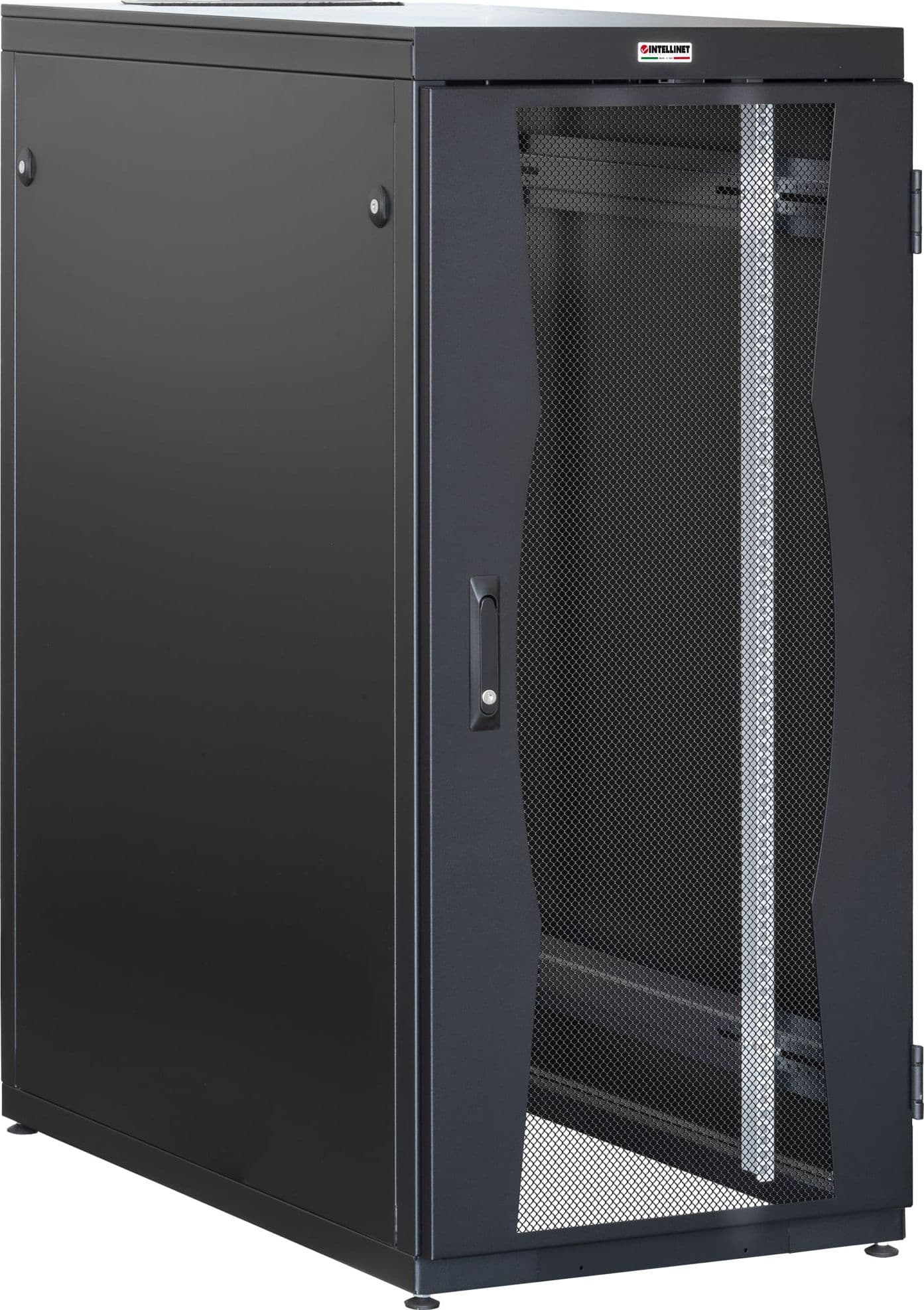 Armadio NetRack 19'' 600x1000 27 Unit&agrave Nero Porte Grigliate da Assemblare - 6
