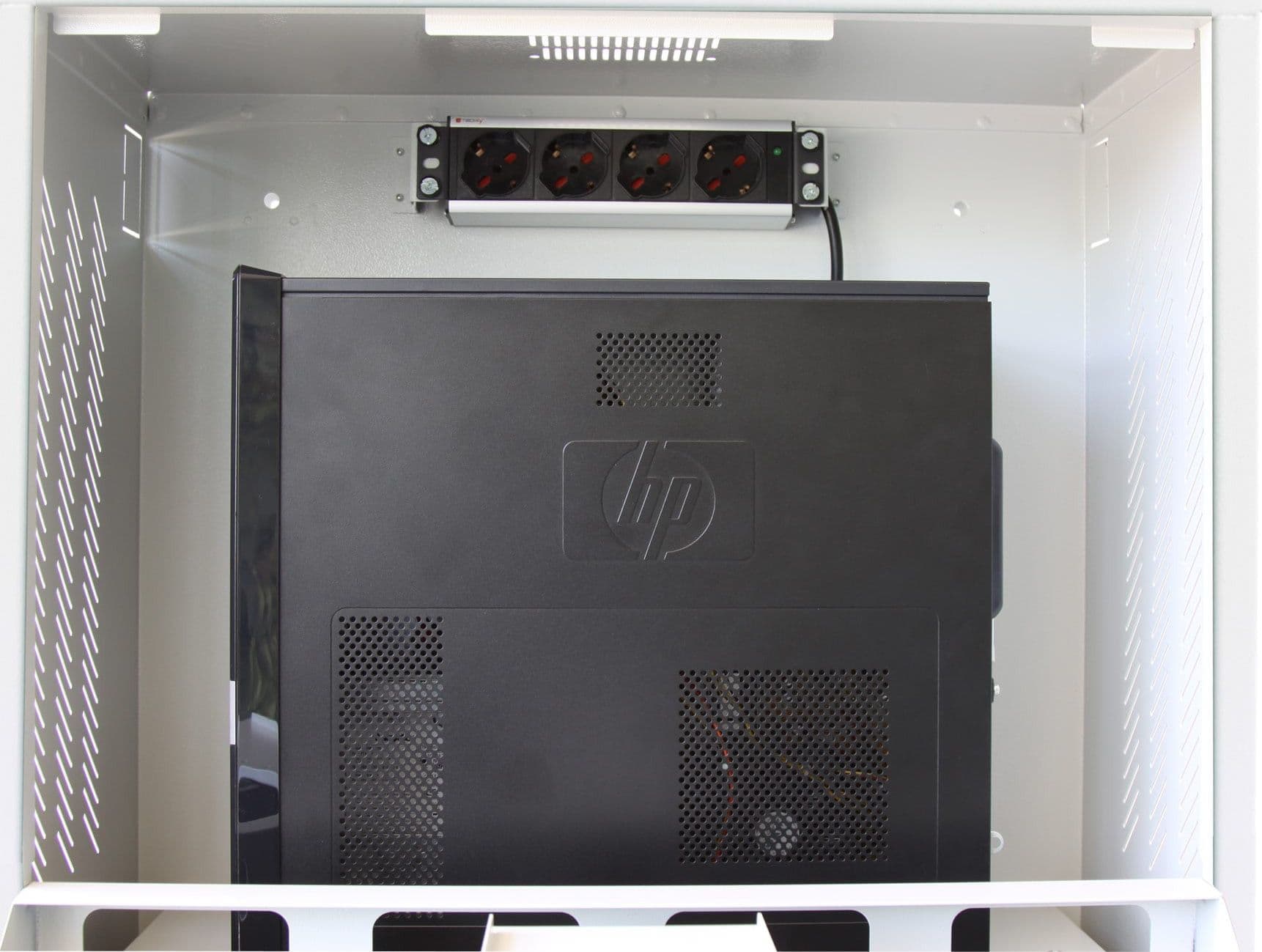 Armadio di sicurezza per PC, monitor LCD e tastiera Grigio - 14