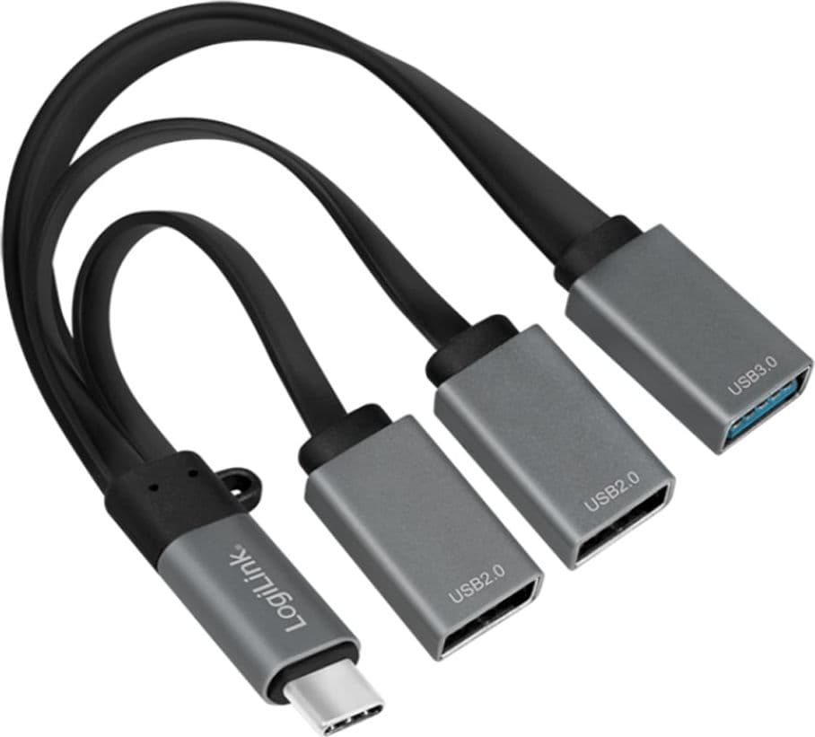 Hub Flessibile USB-C&trade SuperSpeed 3 Porte USB A Femmina Nero - 12