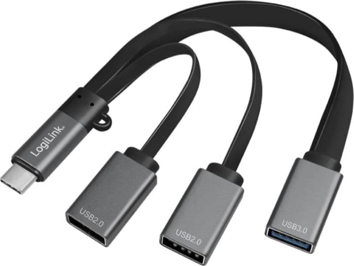 Hub Flessibile USB-C&trade SuperSpeed 3 Porte USB A Femmina Nero - 20