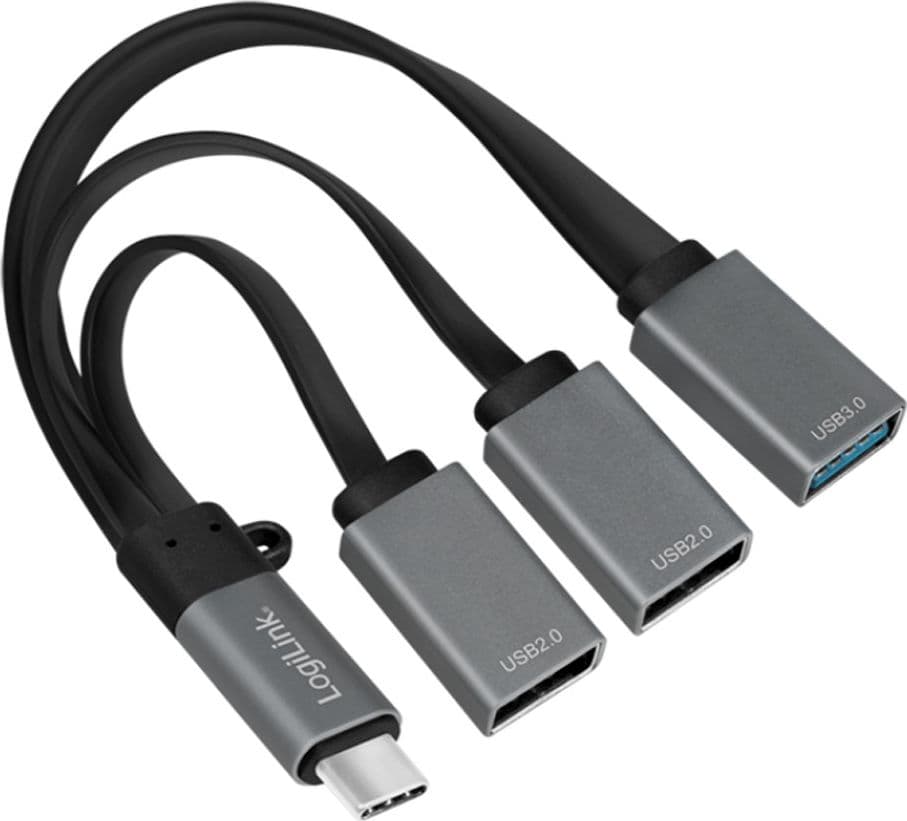 Hub Flessibile USB-C&trade SuperSpeed 3 Porte USB A Femmina Nero - 22