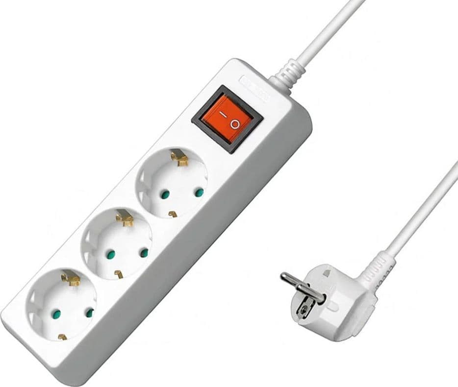 Multipresa 3 Posti Schuko con Interruttore e Cavo 3 metri - 9