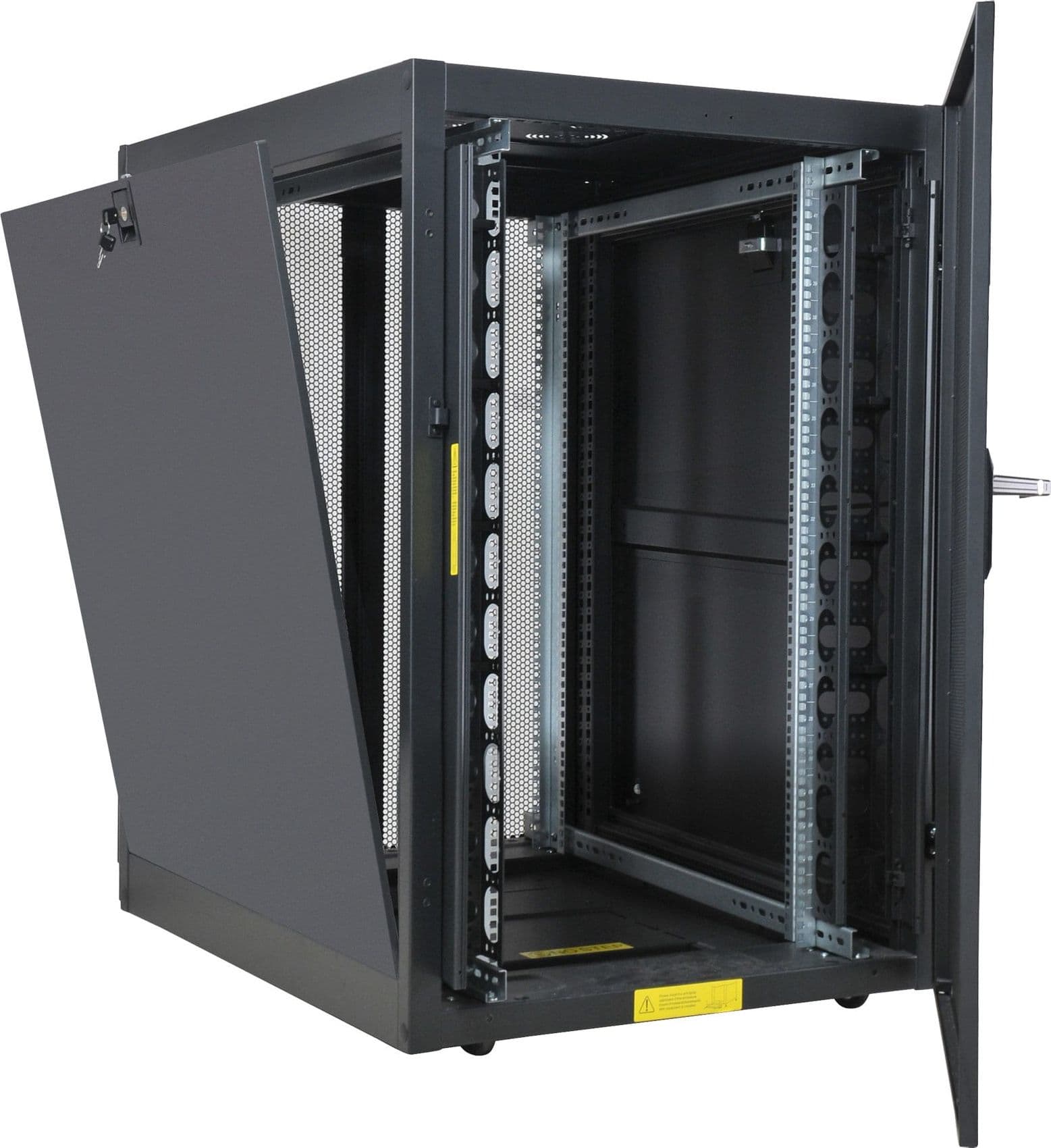 Armadio NetRack 19'' 600x1000 24 Unit&agrave Ventilato Nero da Assemblare - 13