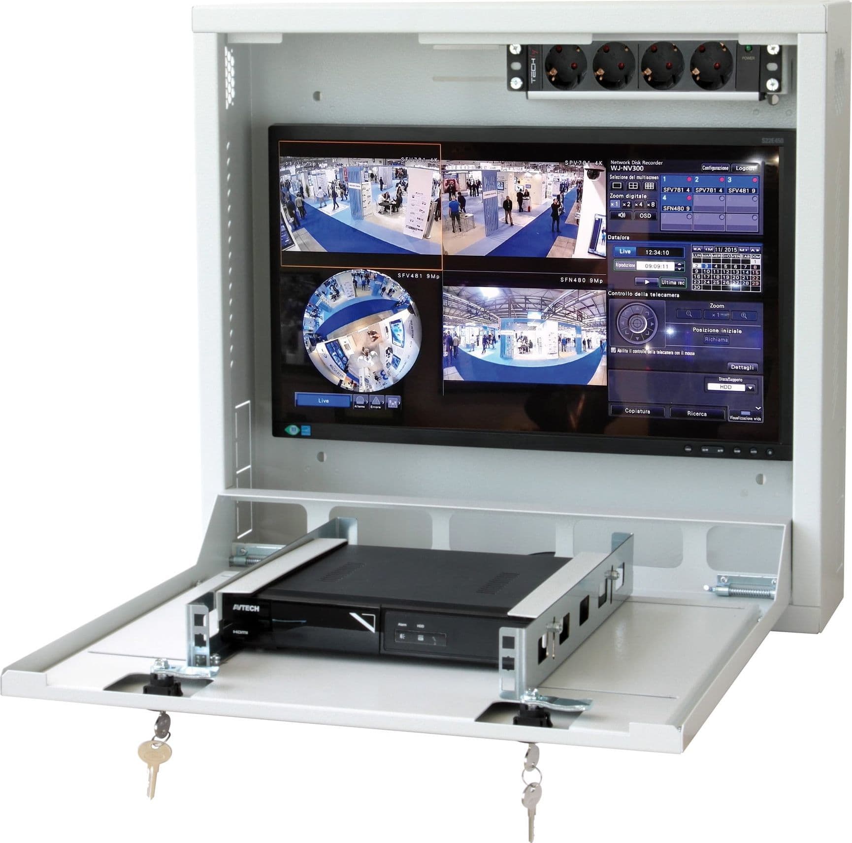 Box di sicurezza per DVR e sistemi di videosorveglianza Bianco RAL9016 - 10