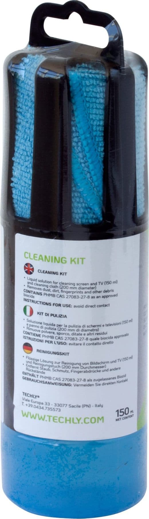 Spray di Pulizia per Monitor LCD con Panno in Microfibra Azzurro - 7
