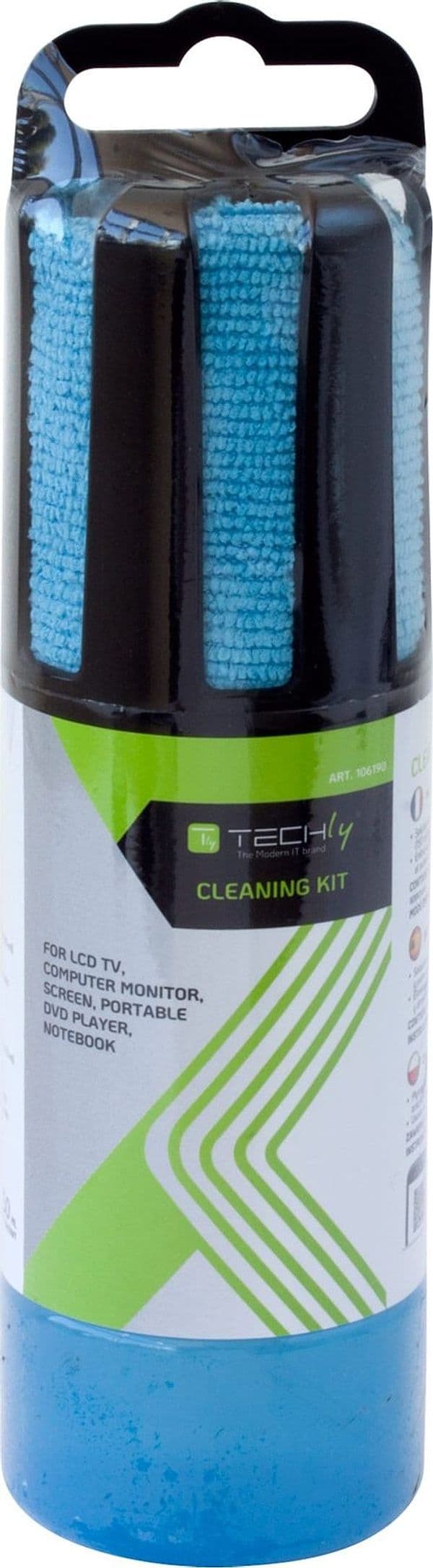 Spray di Pulizia per Monitor LCD con Panno in Microfibra Azzurro - 8