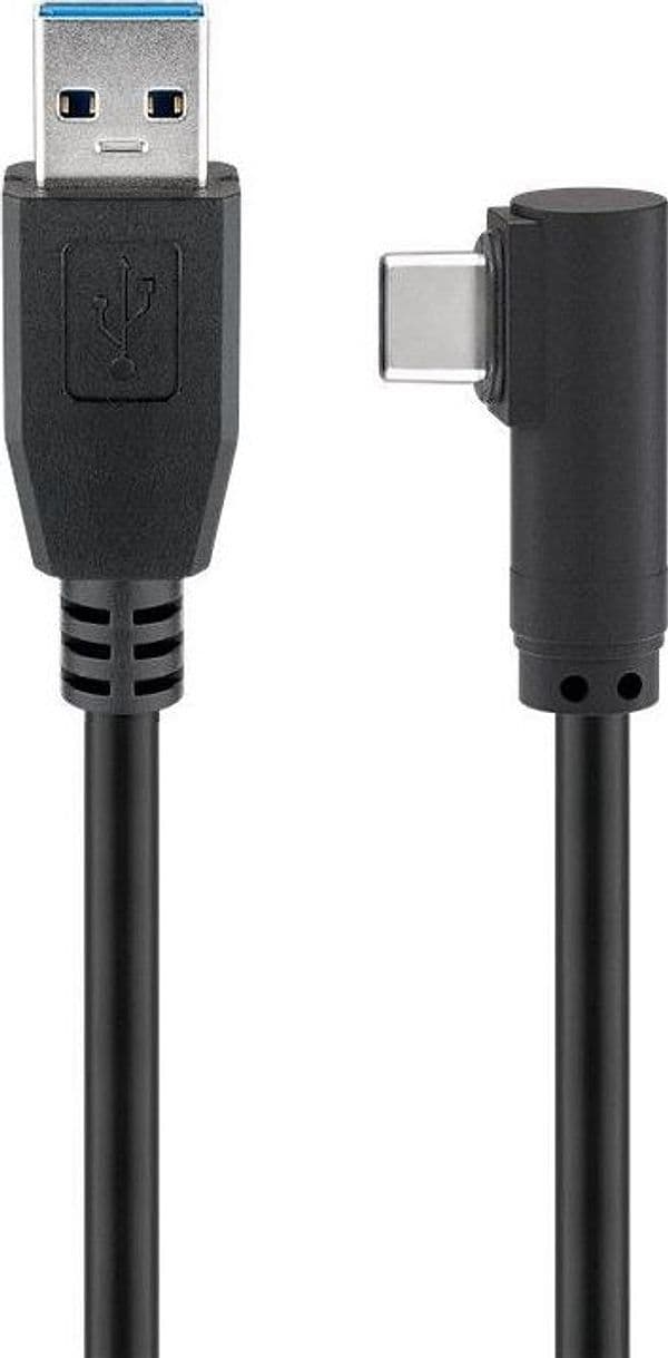 Cavo USB3.2 USB-C&trade M 90&deg a USB tipo A M 1m Nero - 8