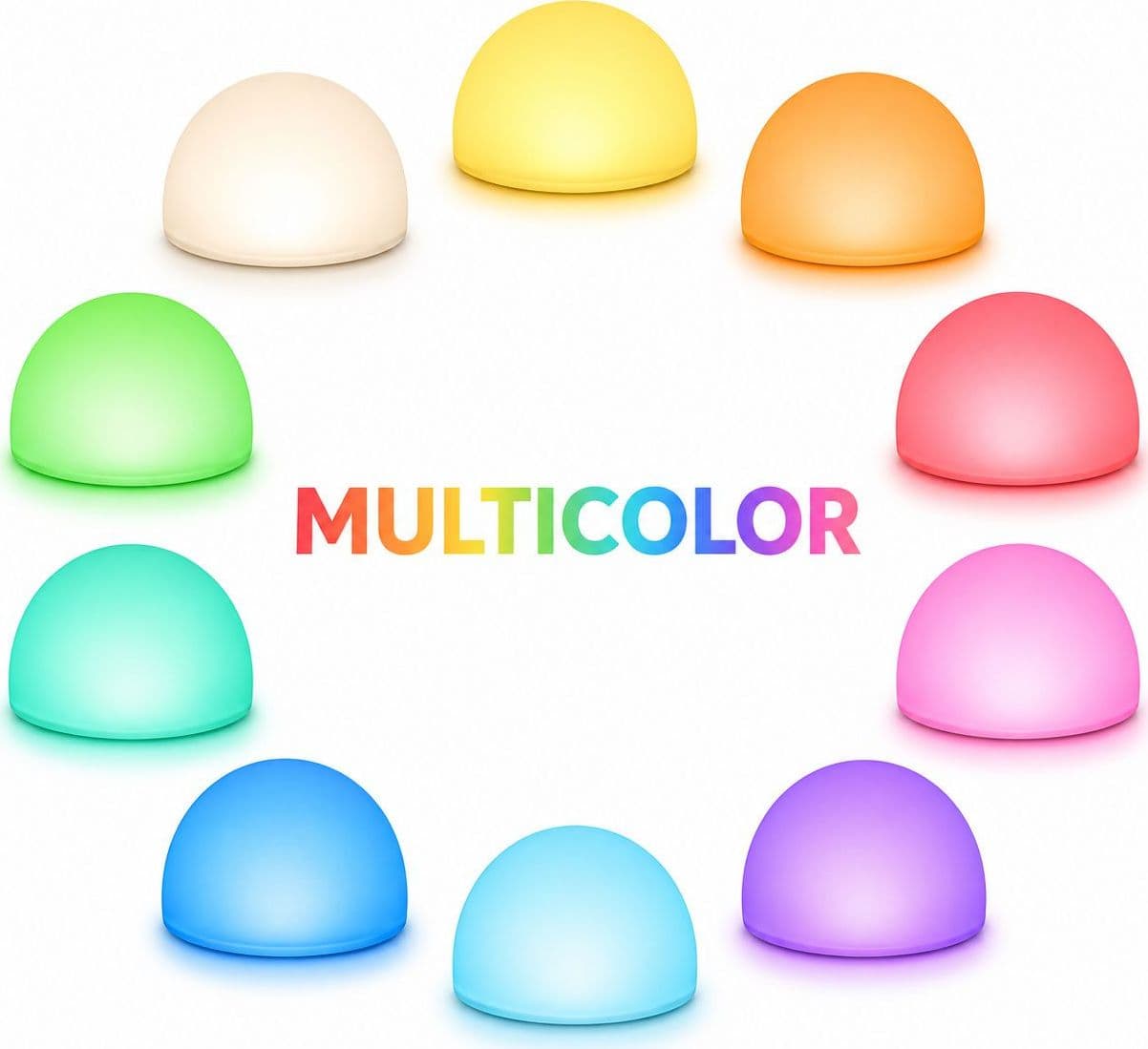 Lampada LED Multicolore a Mezza Sfera - 19