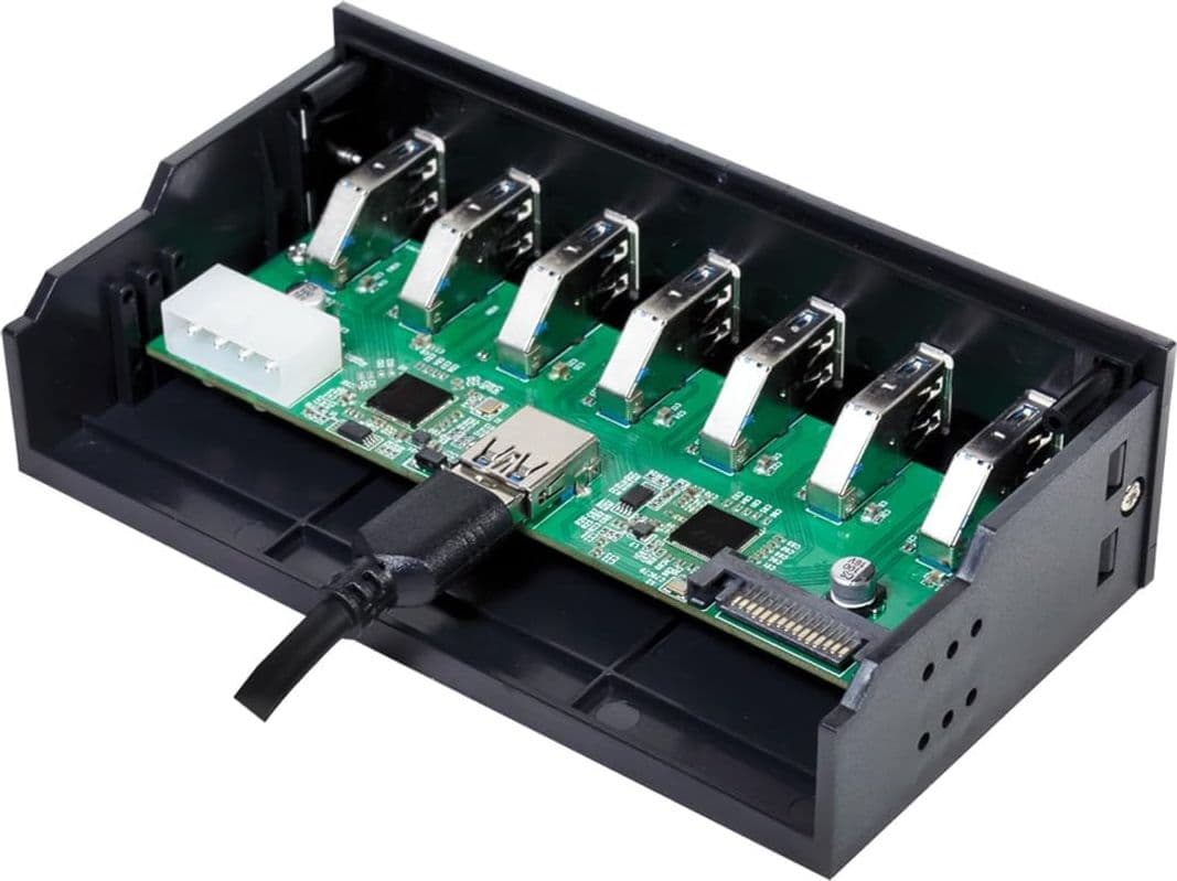 Hub USB Interno 5,25'' 7 porte USB 3.2 Gen1 con Ricarica Veloce - 17