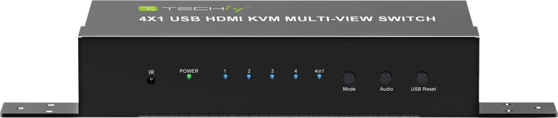 HDMI Switch 4x1 KVM Quad Multiviewer con Telecomando IR 1080p - 9