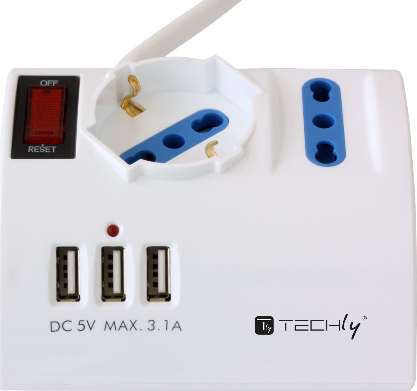 Multipresa da Tavolo 3 Posti con Porte USB - 12