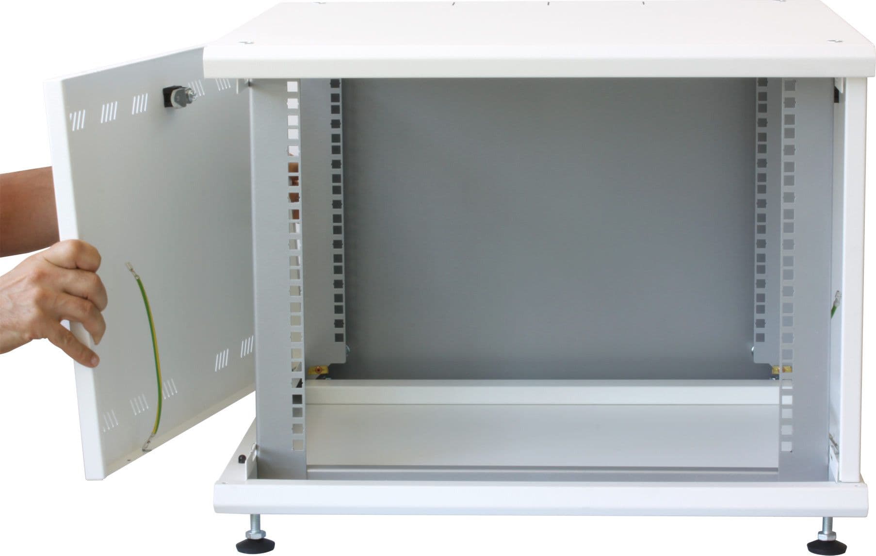 Armadio Rack 19'' ideale per Accumulatori Fotovoltaico 8U P600mm Bianco - 9