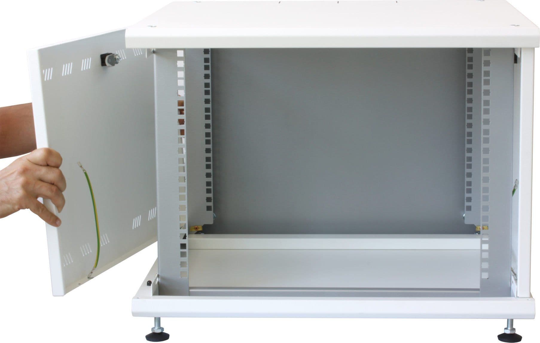 Armadio Rack 19'' ideale per Accumulatori Fotovoltaico 8U P600mm Bianco - 10