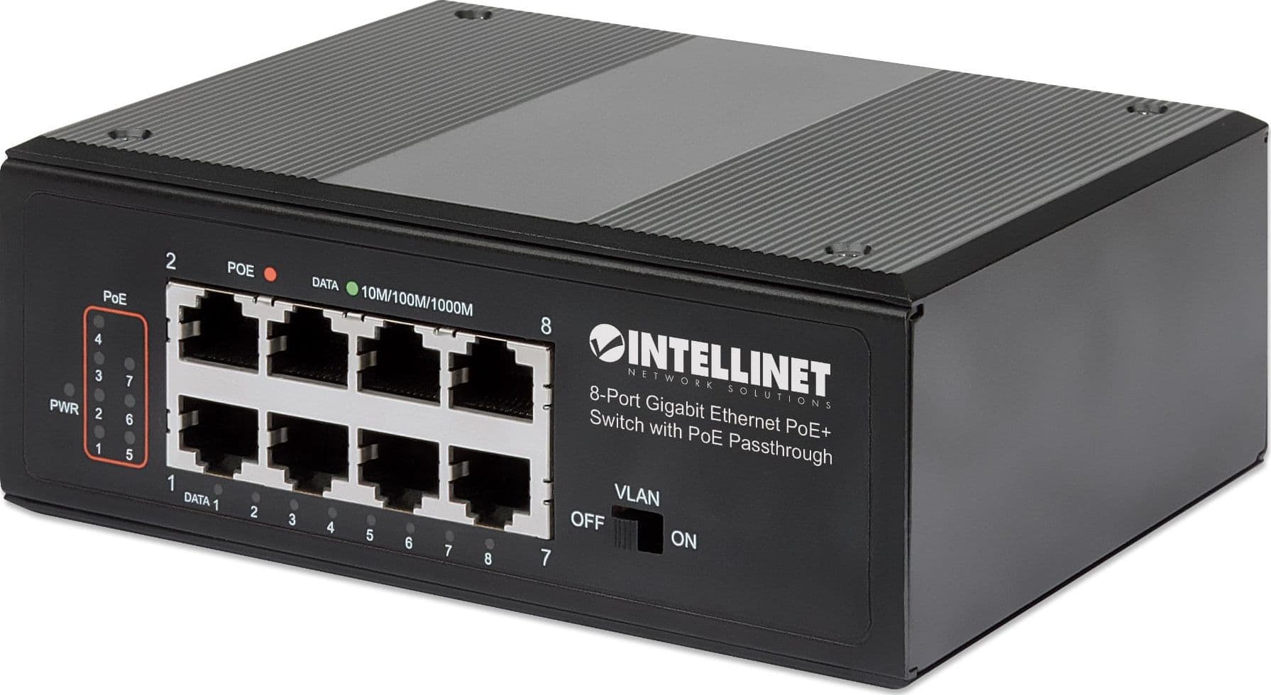 Switch Ethernet Gigabit 8 porte PoE+ con PoE Passante - 11