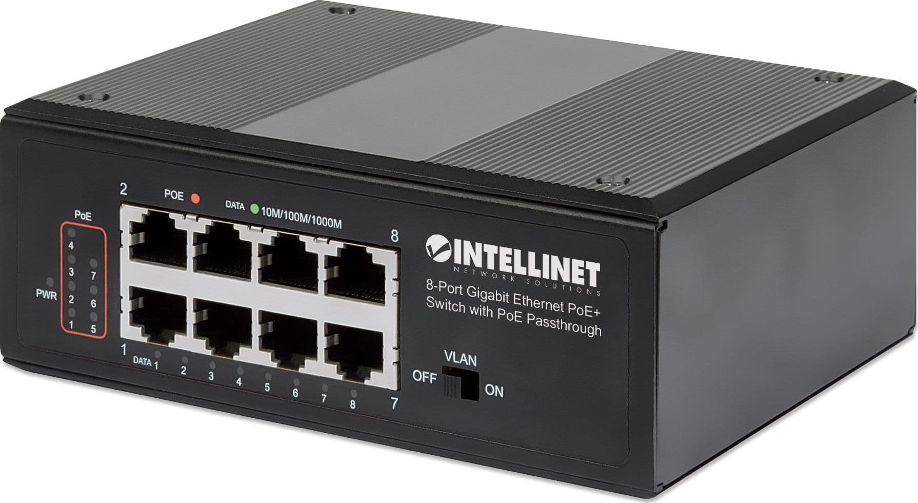 Switch Ethernet Gigabit 8 porte PoE+ con PoE Passante - 6