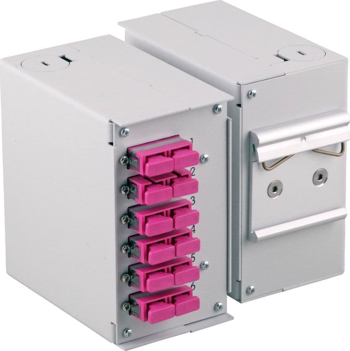 Pannello Frontale 6 Connessioni SC-Duplex per Box Ottico - 8